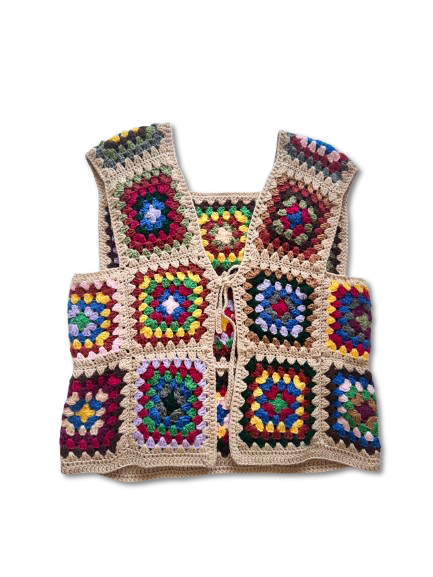 Granny Square Waistcoat – Bold & Bright