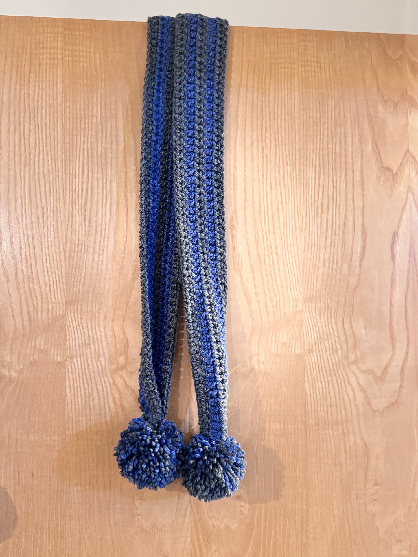 Pom Pom Crochet Scarf