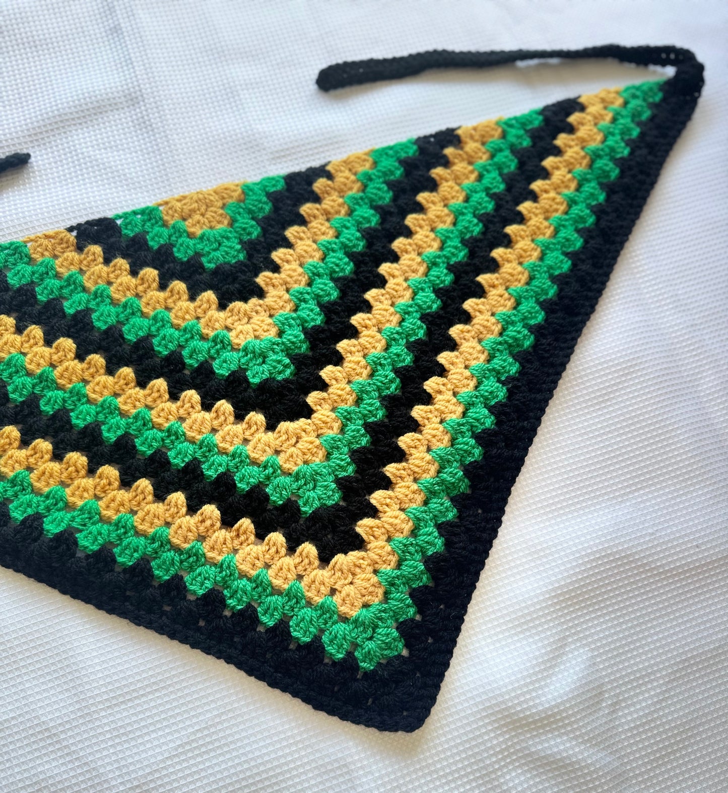 Jamaican Flag Crochet Bandana