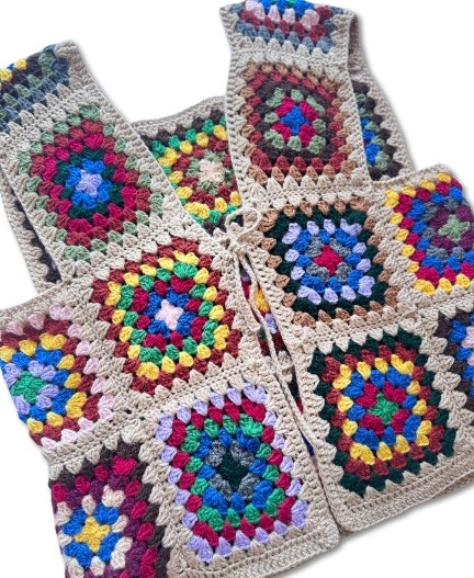 Granny Square Waistcoat – Bold & Bright