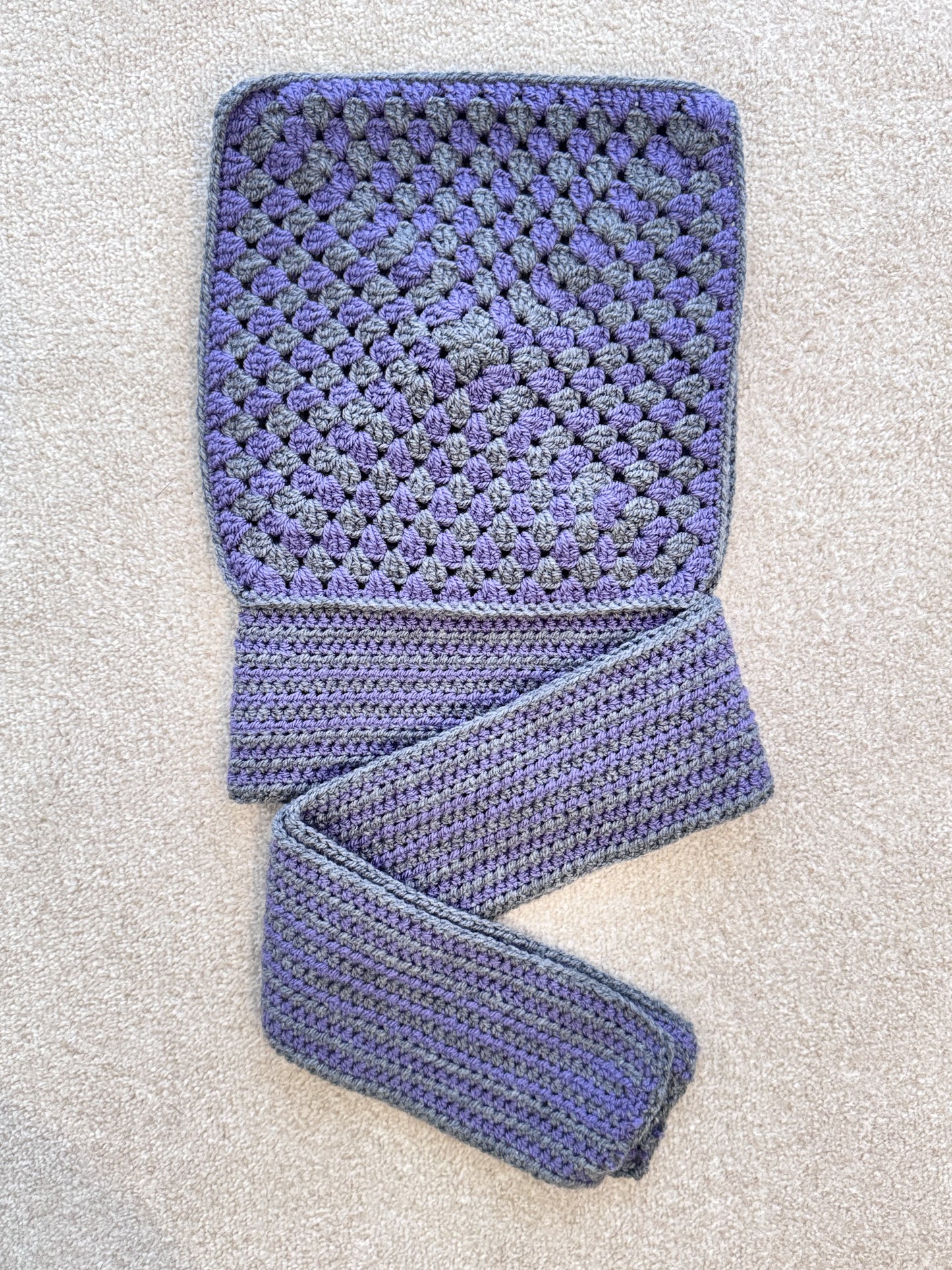Handmade Crochet Scoodie (Scarf + Hoodie)