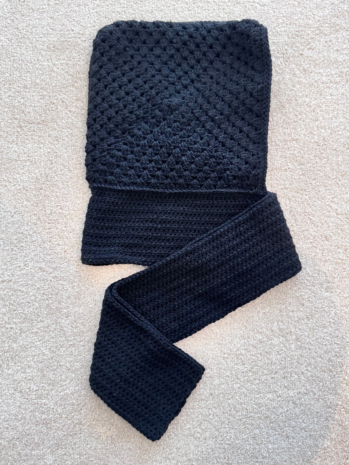 Handmade Crochet Scoodie (Scarf + Hoodie)