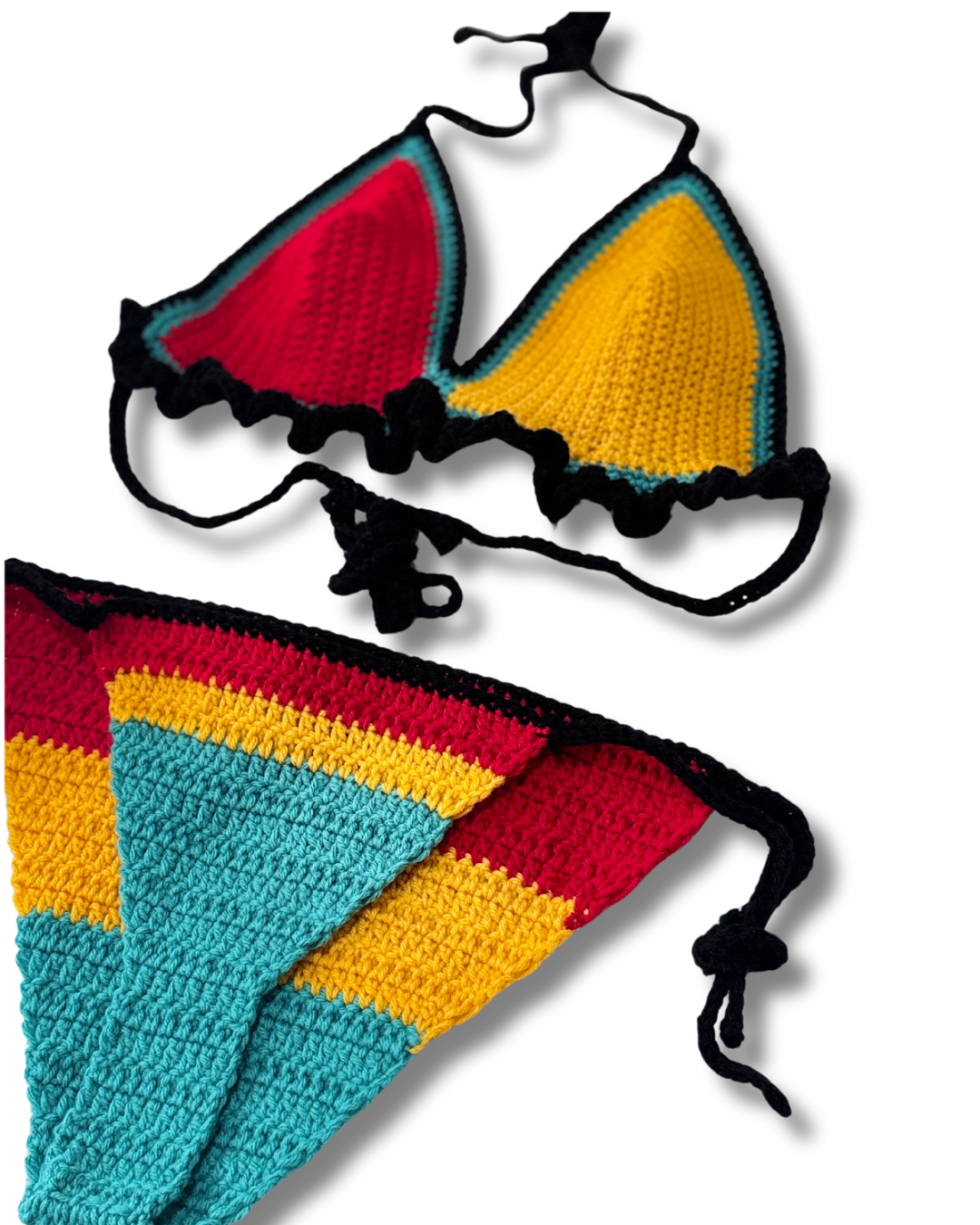 Crochet Bikini Set - Ruffle Trim