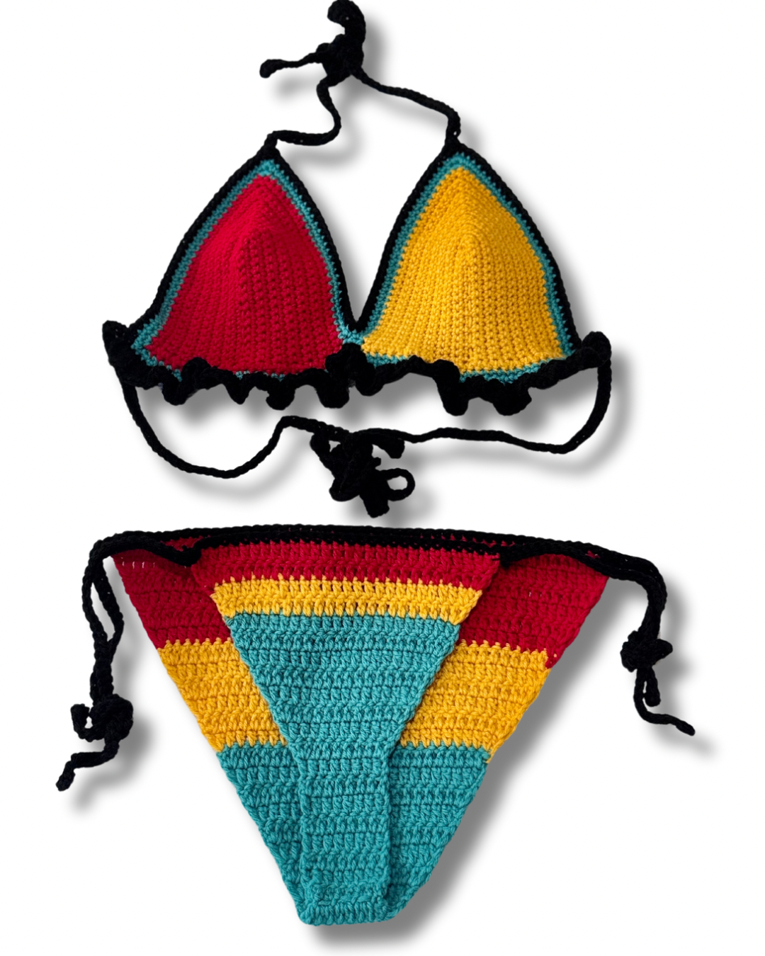 Crochet Bikini Set - Ruffle Trim