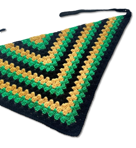 Jamaican Flag Crochet Bandana