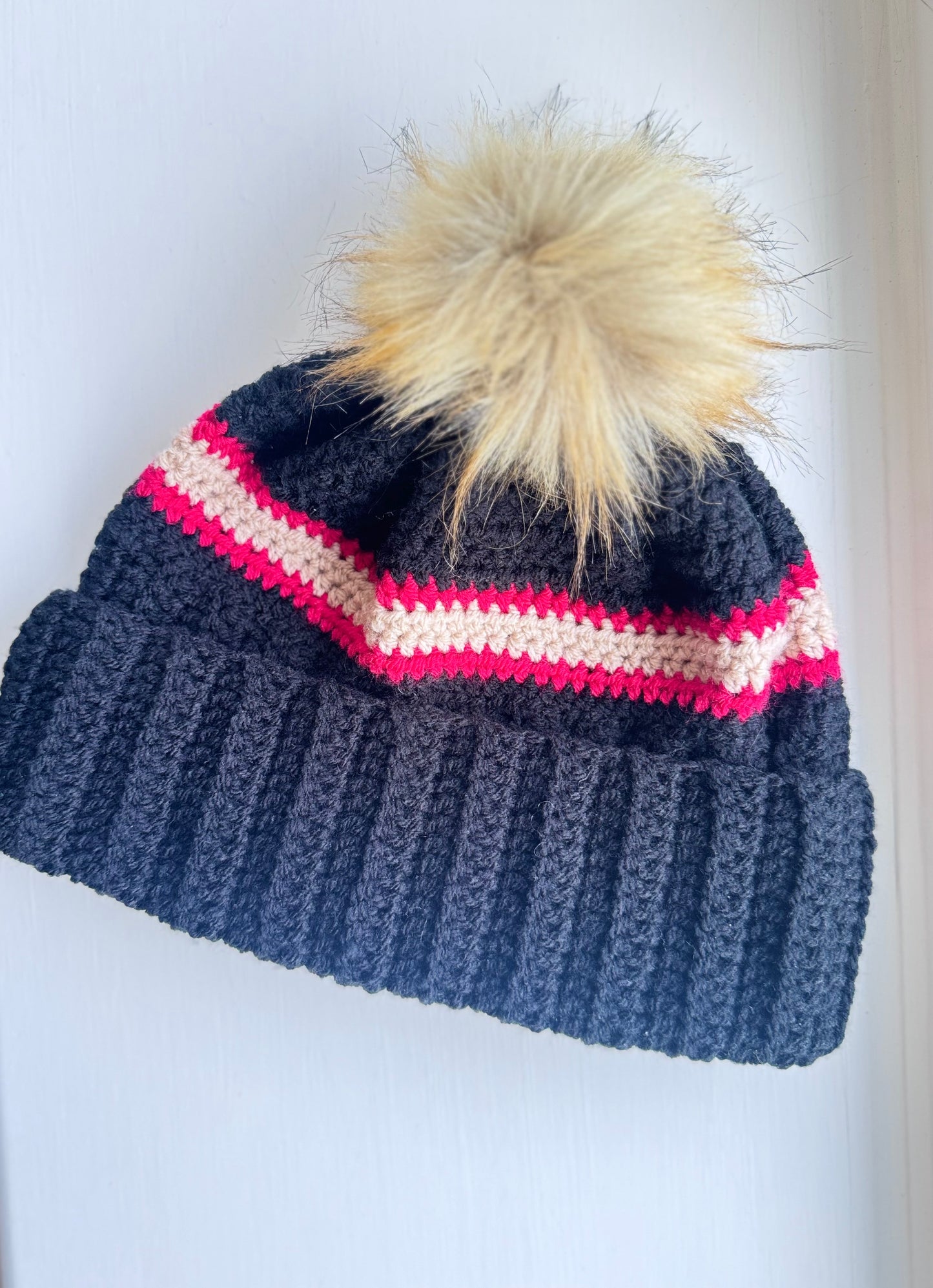 Striped Crochet Beanie