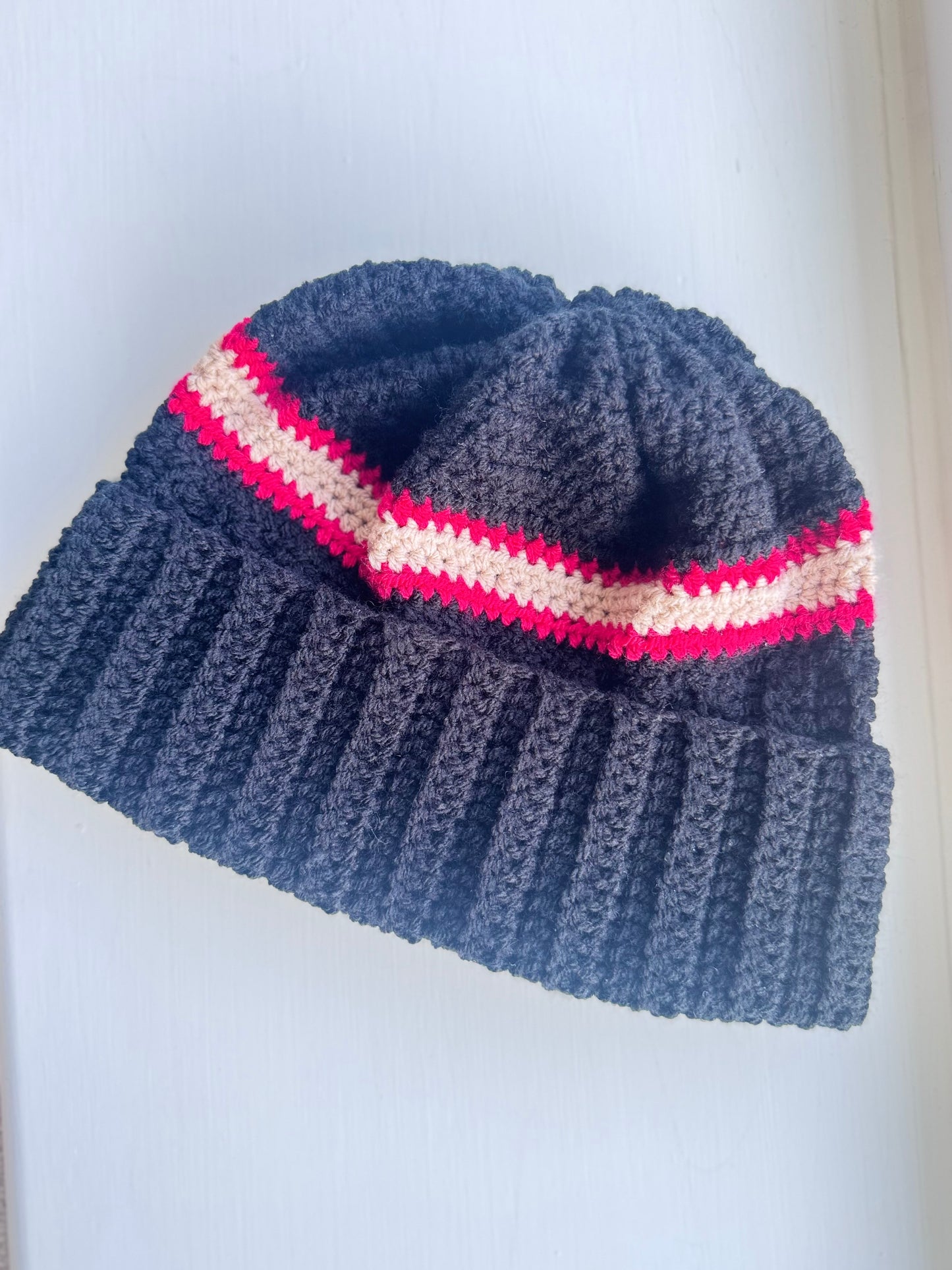 Striped Crochet Beanie