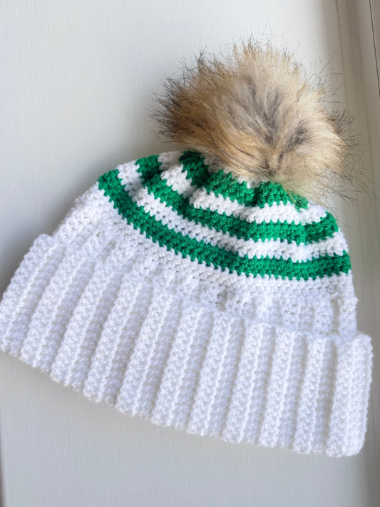 Striped Crochet Beanie