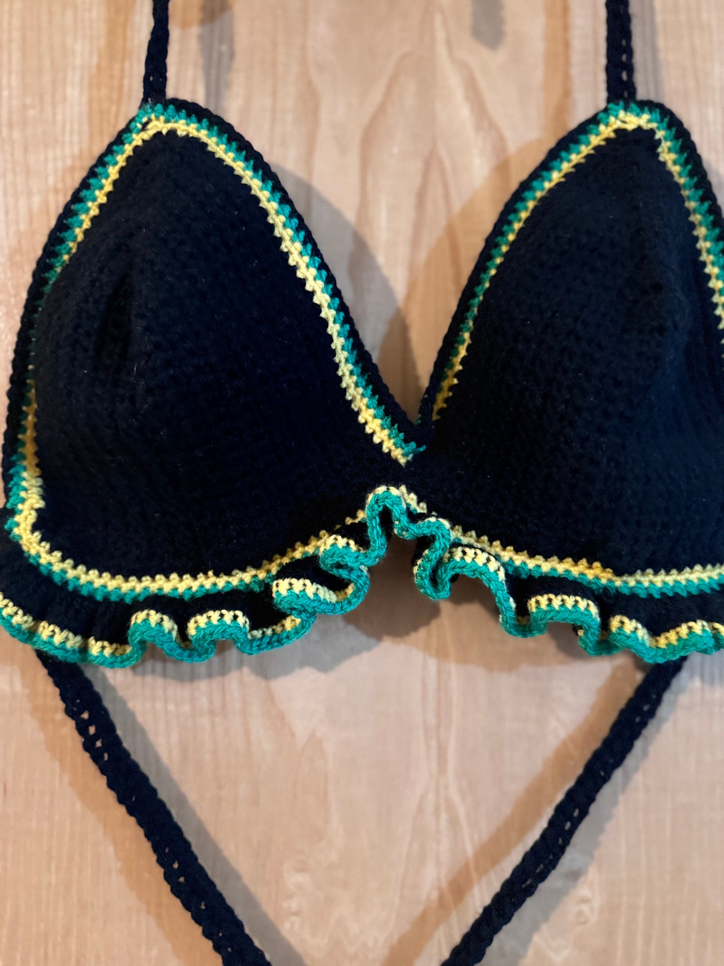 Crochet Bikini Top – Ruffle Trim