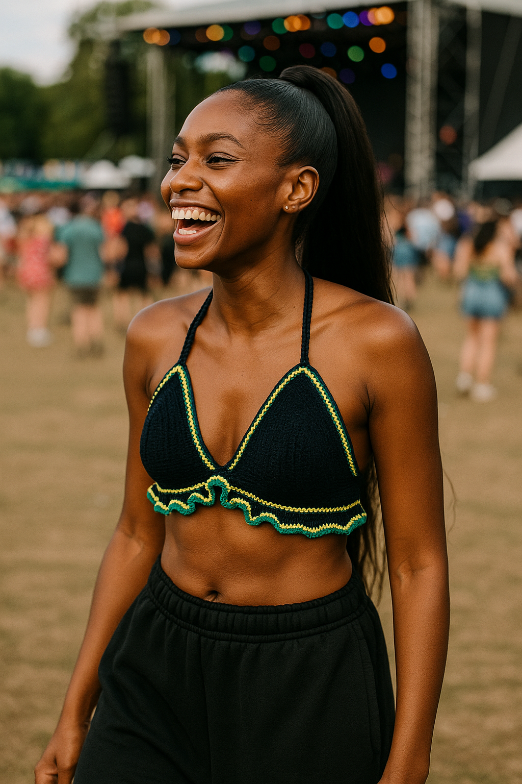 Crochet Bikini Top – Ruffle Trim
